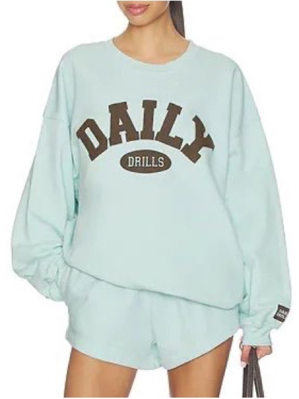 Daily Drills x Revolve Crew neck Oversized Sweater in light Blue size XS/S